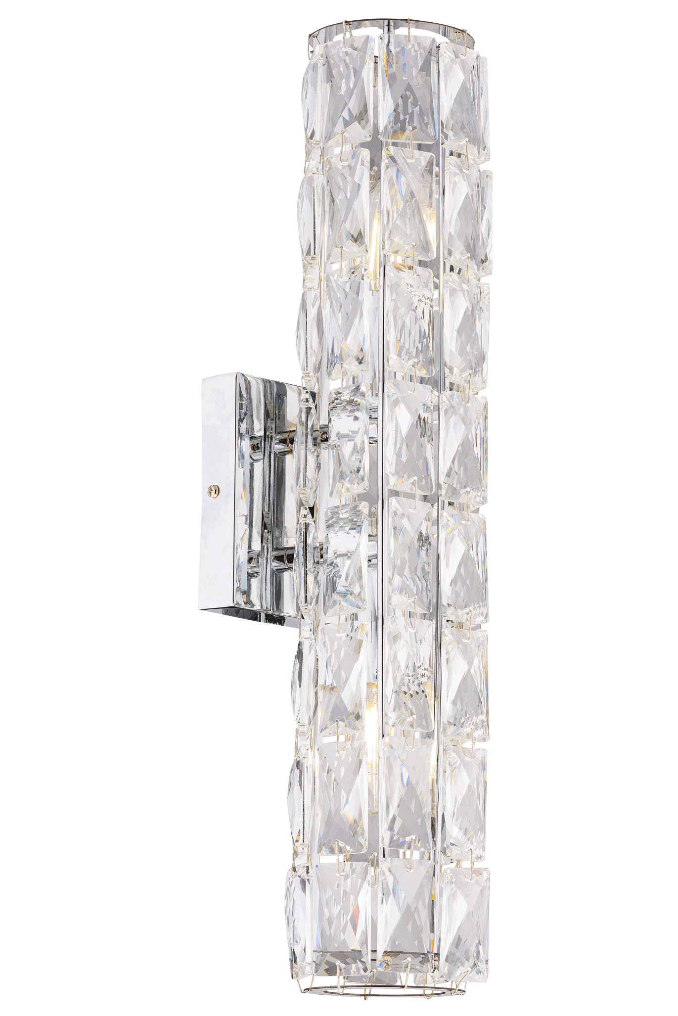 Бра 100*120*480, 2*E14, 40W NewRgy Cristallo W2171R/2 CHR, Хром