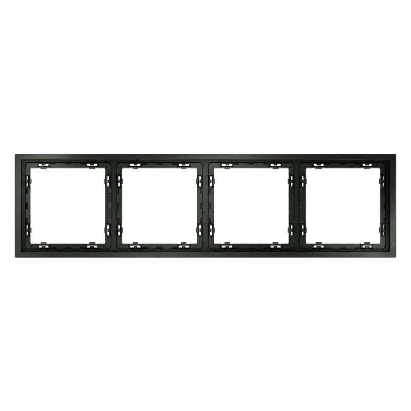 Рамка пластиковая Voltum S70 на 4 поста, титан пластик Soft touch VLS100406
