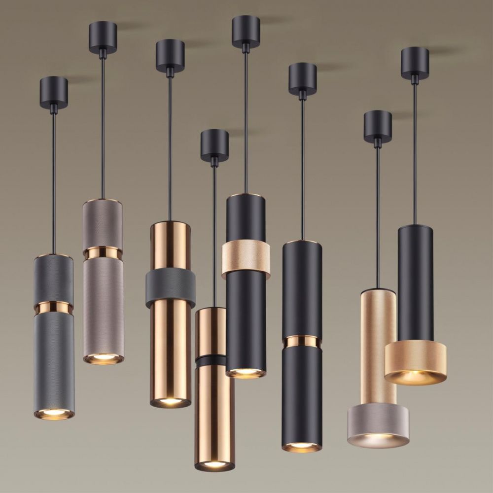 Подвесной светильник Odeon Light Afra 4745/5L, черный-серый