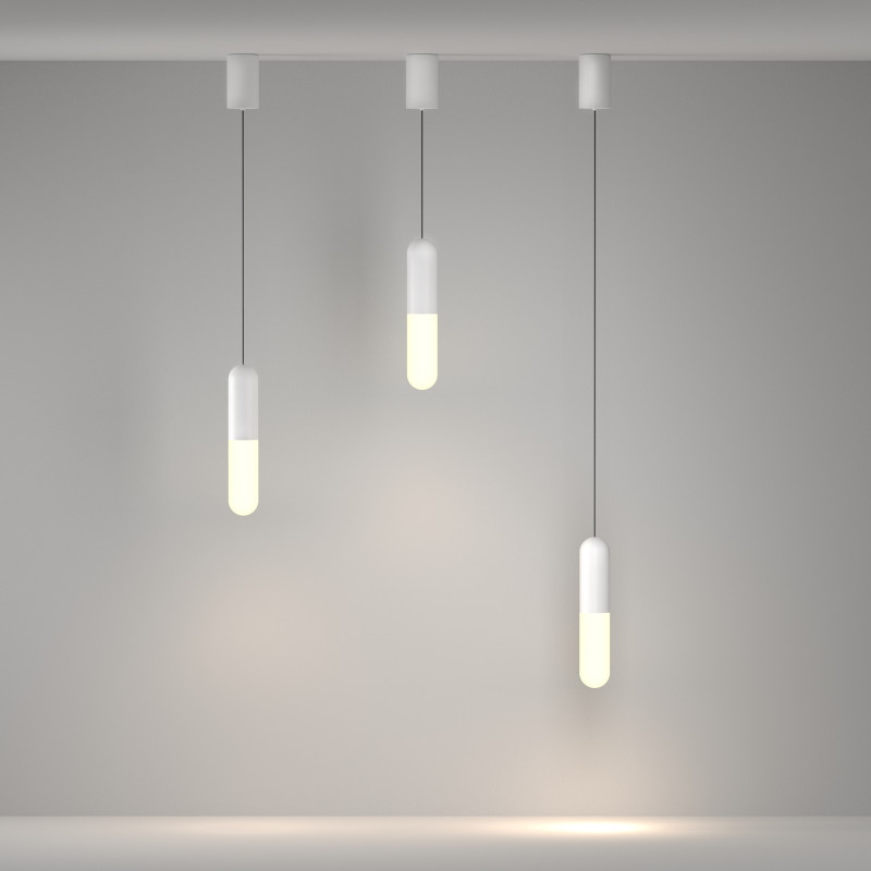 Подвесной светильник 6*6*30 см, LED, 12W, 3000К, Maytoni Technical Mist P101PL-L300-12W3K-W белый