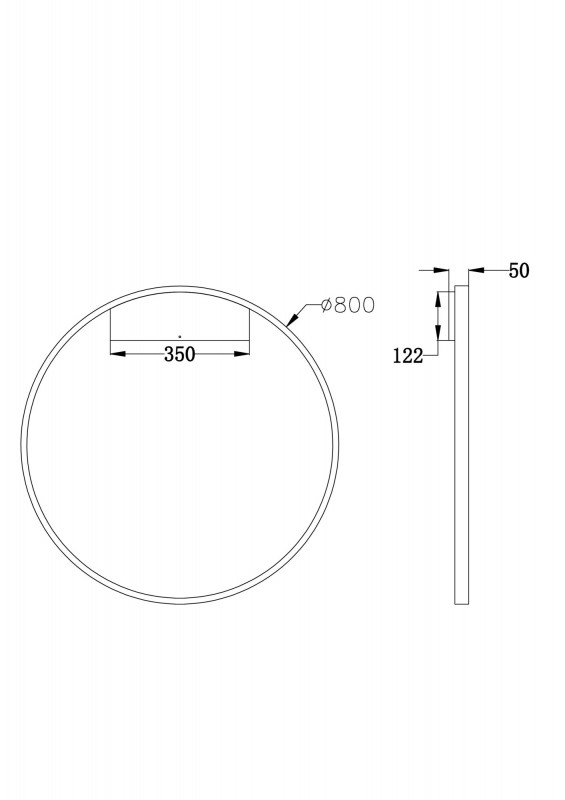 Бра 80 см, 51W, 4000K, Maytoni Rim MOD058WL-L50W4K, белый