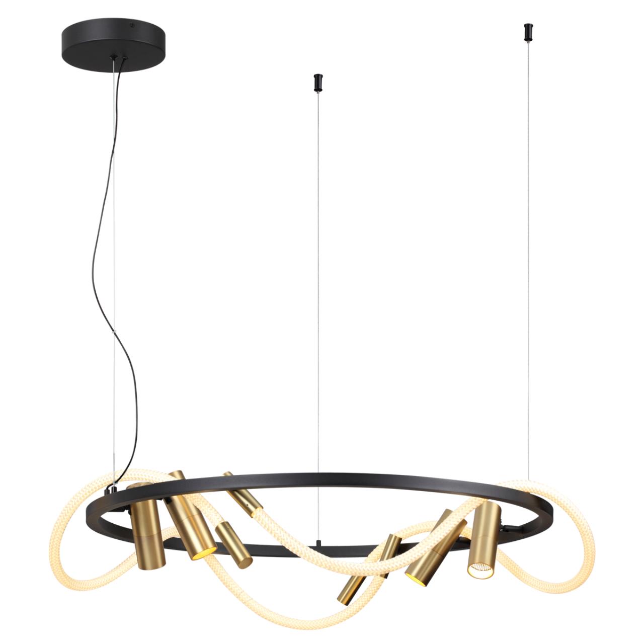 Светодиодный светильник 90 см, 50W, 3000K, Odeon Light CORDA 4397/55L, черный-бронза