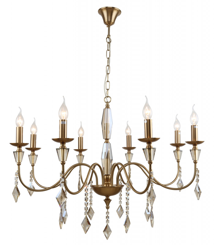 Люстра подвесная 86*86*88/174 см, 8*E14 40W Бронза Stilfort Grace 1053/05/08P