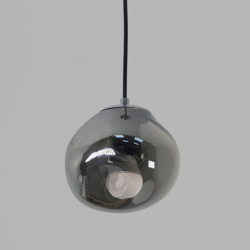 Светильник DZN-12547 ХРОМ + ЧЕРНЫЙ ТОНИРОВАННЫЙ D150*140/H1500/1/E27/40W MELT by Tom Dixon 24-03 VST