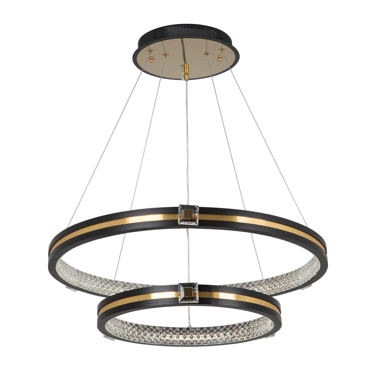 Подвесной светильник 60*60*140 см, LED 85W, 3000 / 6000K, Черный, Латунь LED4U L77085-2