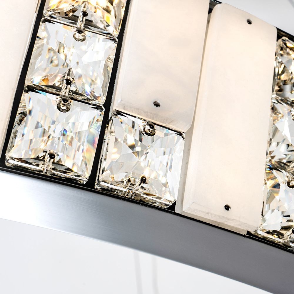 Подвесная люстра 80x50см, LED, 45Вт, 3000 / 6000K, Modelux ML.6985.800P CR Хром