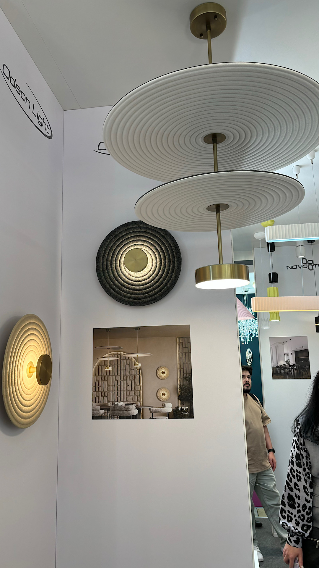 Подвесной светильник 80 см, 20W, 3000K, Odeon Light Felt 7035/20CL, бронза