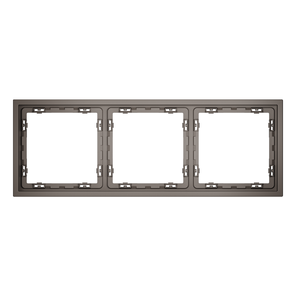 Рамка пластиковая S70 на 3 пост, капучино Voltum VLS100314