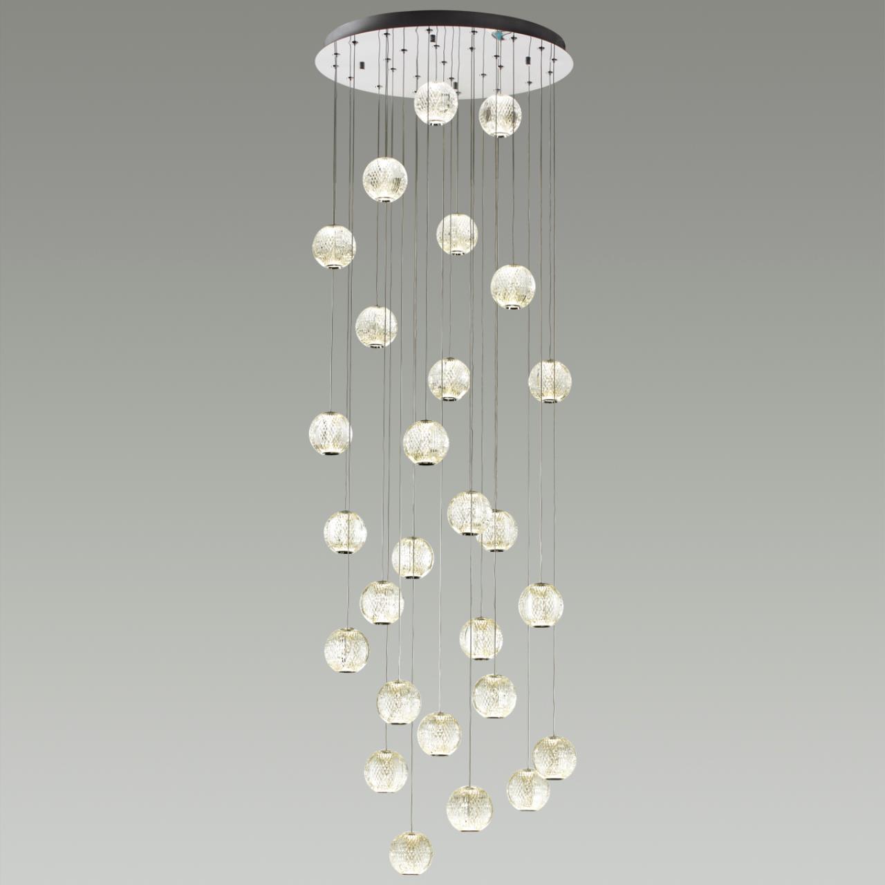 Светодиодный светильник 67 см, 120W, 4000K, Odeon Light CRYSTAL 5007/120L, хром