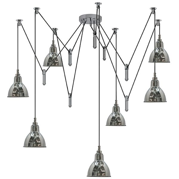 Люстра паук Lightstar Acrobata 761074,  хром