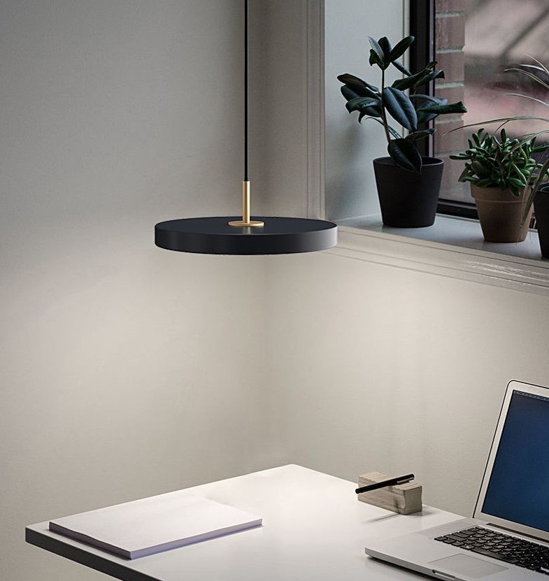 Светильник DZN-45610 ЧЕРНЫЙ+ЗОЛОТО D300/H1200/1/LED/./4000K , аналог (Umage, Asteria)