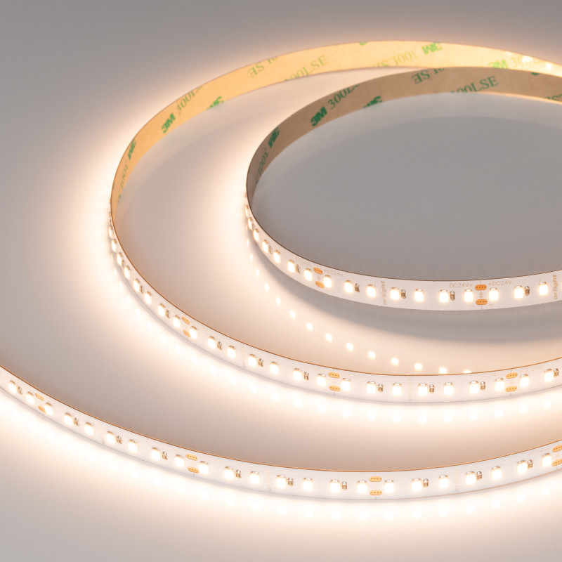 Лента RT-A140-10mm 24V Warm3000 SUN (20 W/m, IP20, 2835, 5m), Arlight 037831. Цена указана за 5 метров. Продается кратно 5 метрам.
