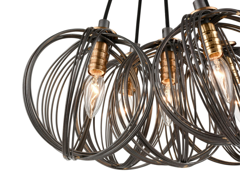 Подвесной светильник  37*259 см, 5*E14 античное серебро Vele Luce Incredibile VL6212P05