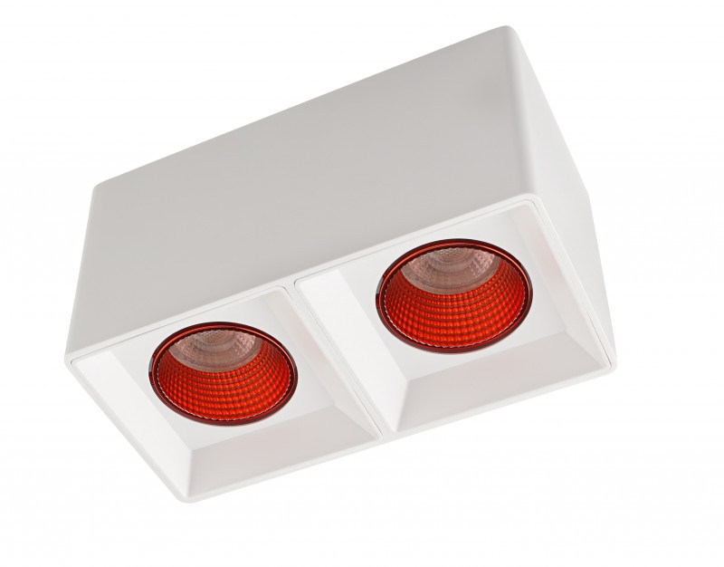 Светильник 19*10 см, MR16(G5,3) 10W, Denkirs DK3085-WH+RD белый