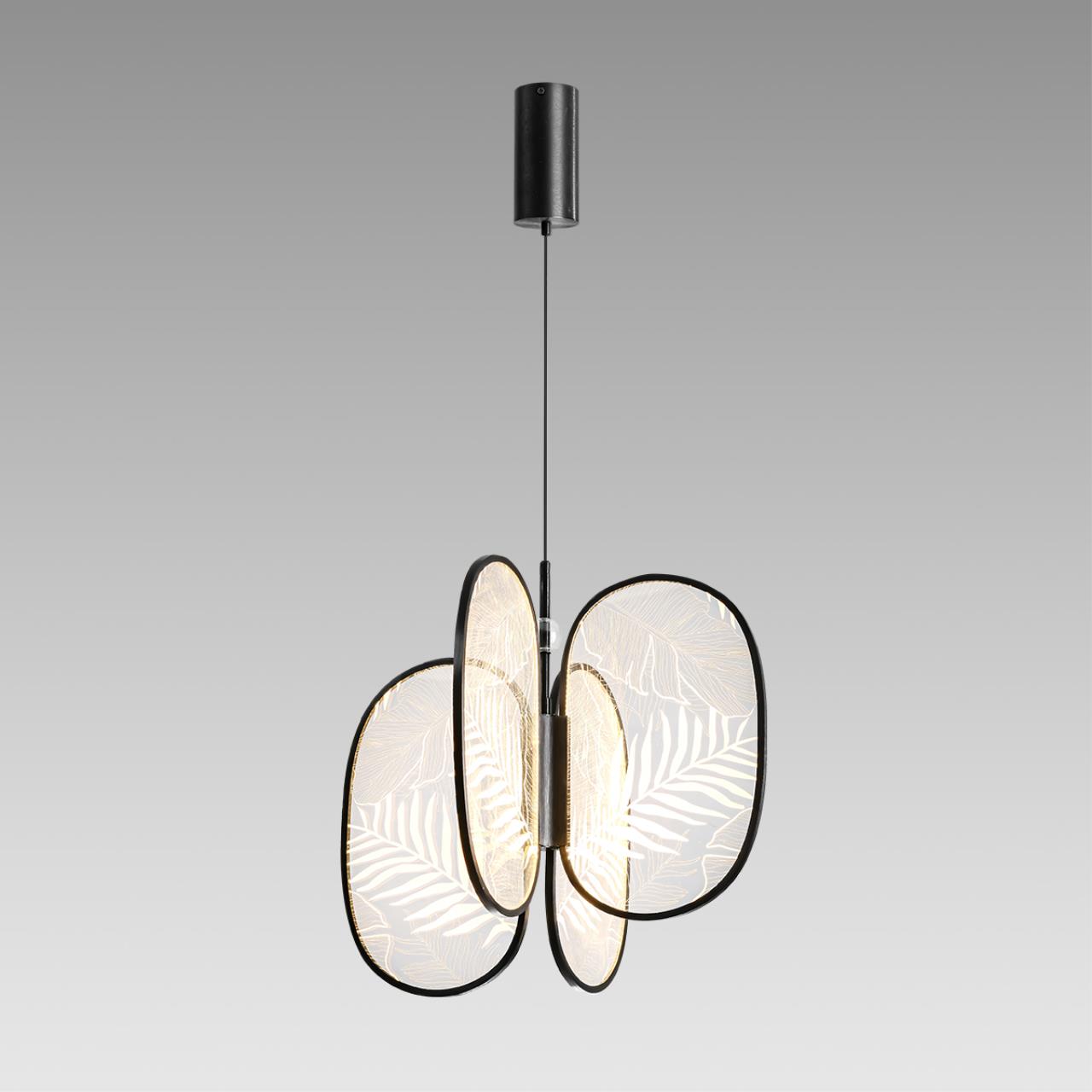 Подвесной светильник 50*180 см, 1 LED*54W, 3000 К, Odeon Light Piuma, черный 6665/53L