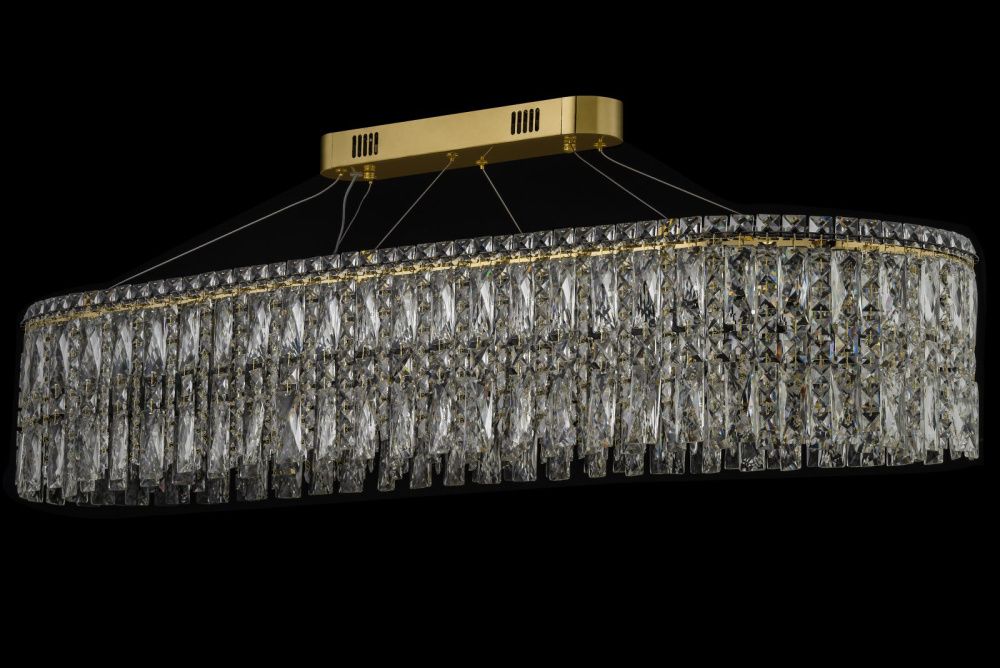 Люстра подвесная ** см, Led лента*LED*150W, 3000/6000K, Arti Lampadari Ovindoli Nickel Ovindoli L 1.5.120x40.100 G, Золото