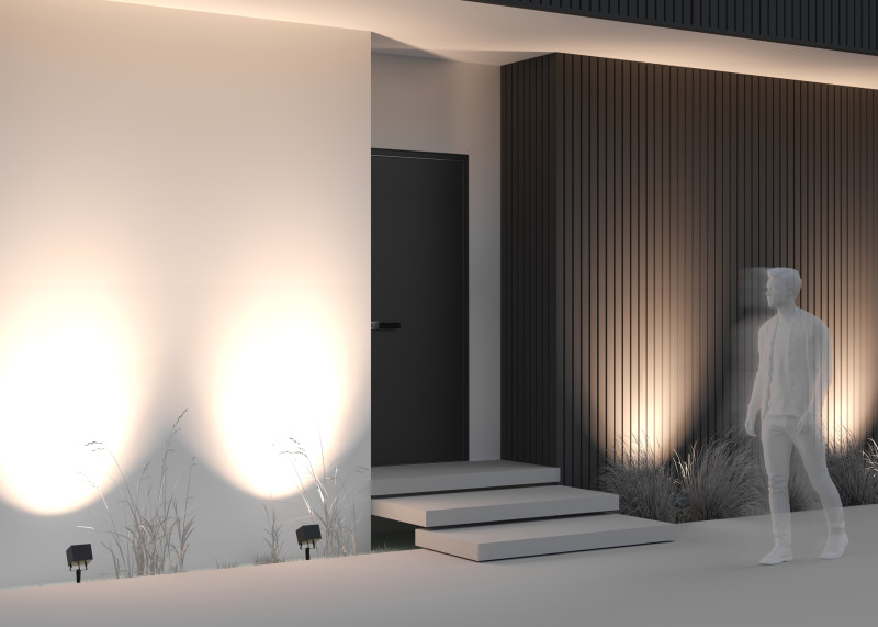 Ландшафтный светильник 12,5*11 см, LED 18W, 3000К, Черный Maytoni Ares O309FL-L18B3K