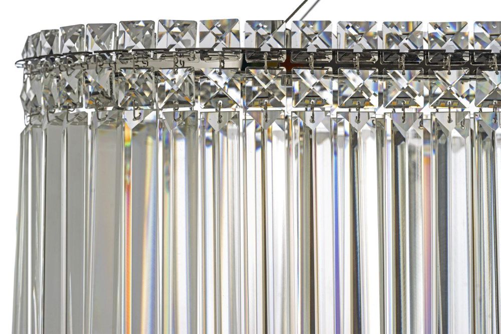 Люстра подвесная **30 см, Led лента*LED*100W, 3000/6000K, Arti Lampadari Ovindoli Gold Ovindoli L 1.5.80X30.101 N, Никель