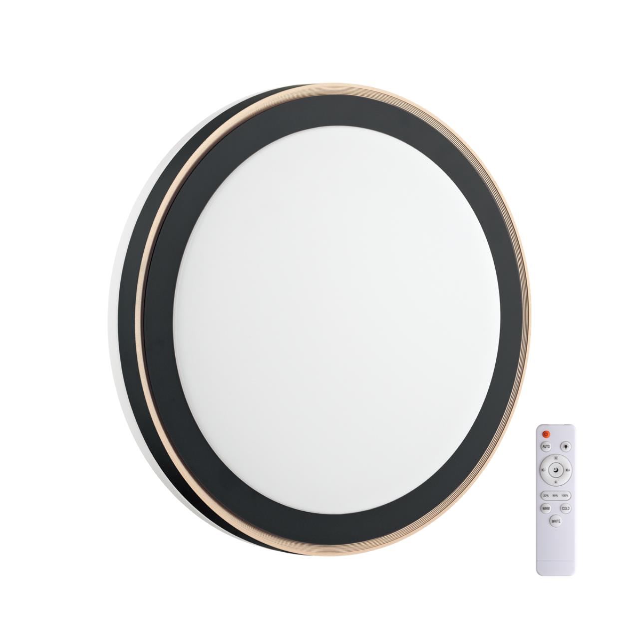 Cветильник 39*7 см, LED 48W, 3000-4200-6300 К, IP43, белый/черный/медный, пластик Sonex Akuna, 7620/DL