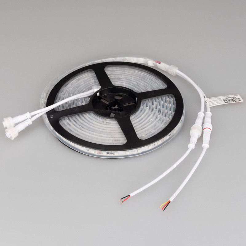 Лента герметичная SPI-P-F72-11mm 24V RGB-PX6 (14.4 W/m, IP66, 3535, 5m) (Arlight, бегущий огонь) 030484(2). Цена указана за 5 метров. Продается кратно 5 метрам.