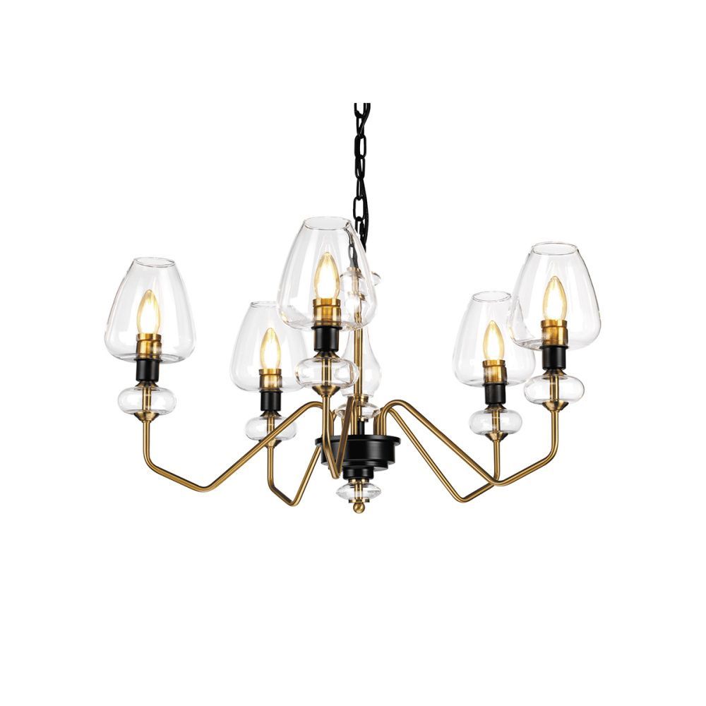 Люстра *73*56-203 см, E14*60W, Natural Concepts Elstead Lighting Armand KL-ALBERS-F-T-BK, черный, полированный никель