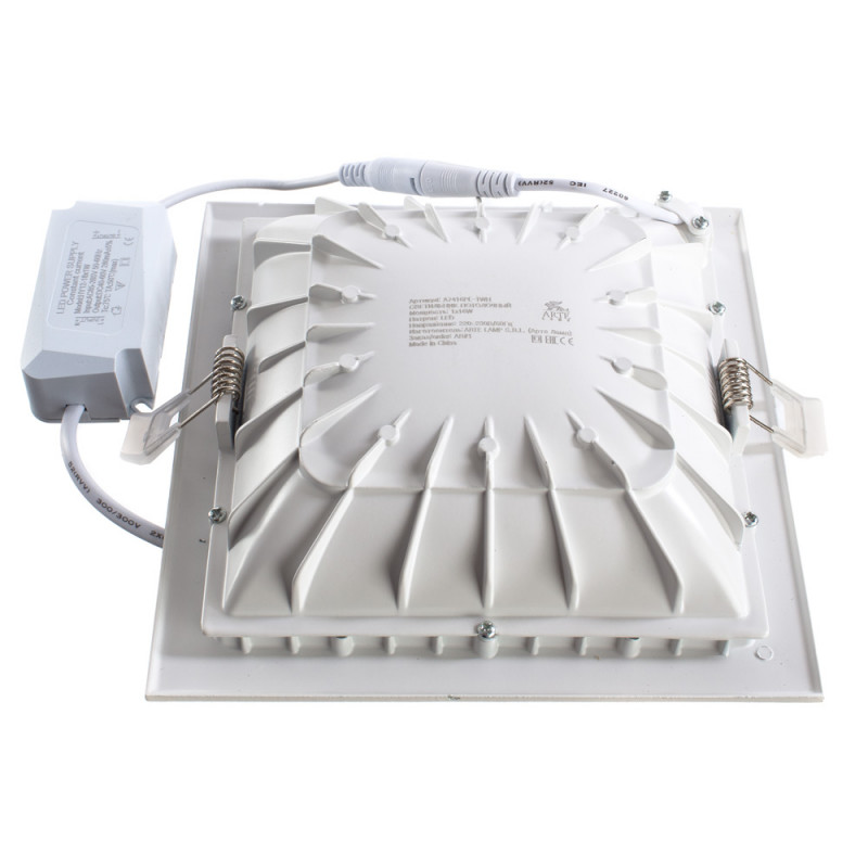 Светильник, 17 см, 16W, 3000К, белый, теплый свет,  Arte Lamp Riflessione A7416PL-1WH, встраиваемый светодиодный