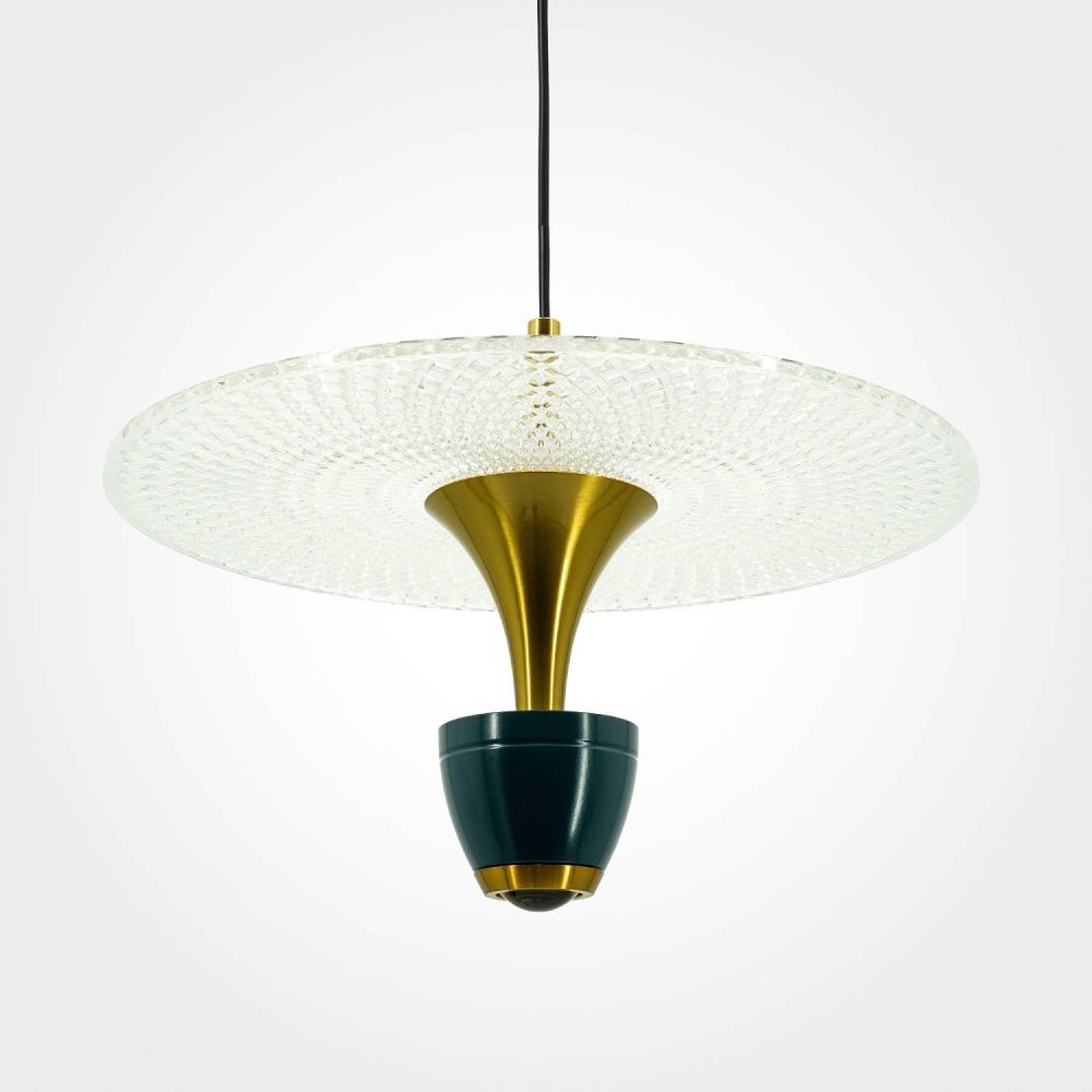 Светильник подвесной *33-200 см, 1*LED*7W, 3000K, Lightera Saimaa LE126L-30GR, Зеленый