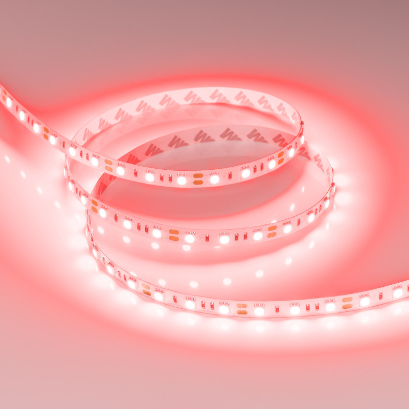 Лента RT-B60-10mm 12V Red (14.4 W/m, IP20, 5060, 5m) (Arlight, 14.4 Вт/м, IP20) 012343(2). Цена указана за 5 метров. Продается кратно 5 метрам.