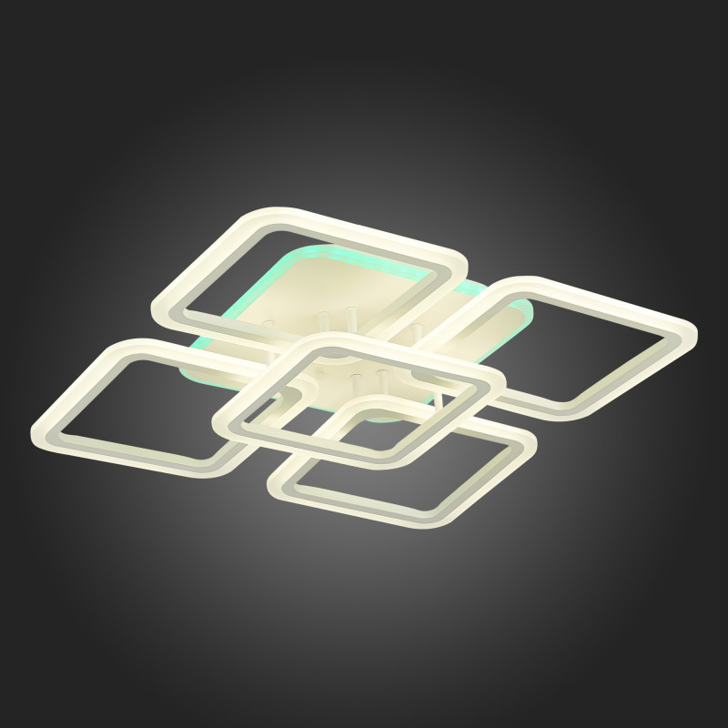 Светильник потолочный 56*56 см,  150W 3000-6000K EVOLUCE QUTRO SLE200452-05RGB Белый