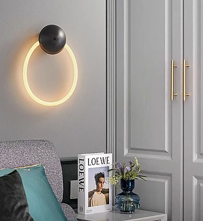 Бра *40-40 см, 1*LED*24W, 3000K, Lightera Tura LE103W-43BA STEEL, Черный