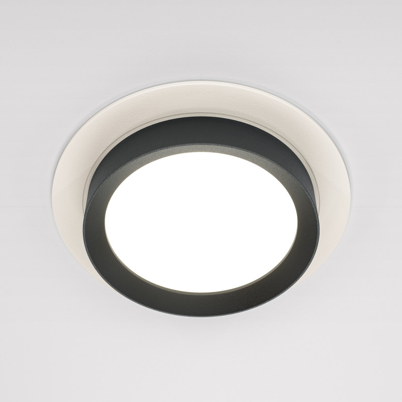 Светильник 11 см, Maytoni Downlight Hoop DL086-GX53-RD-WB, белый-черный