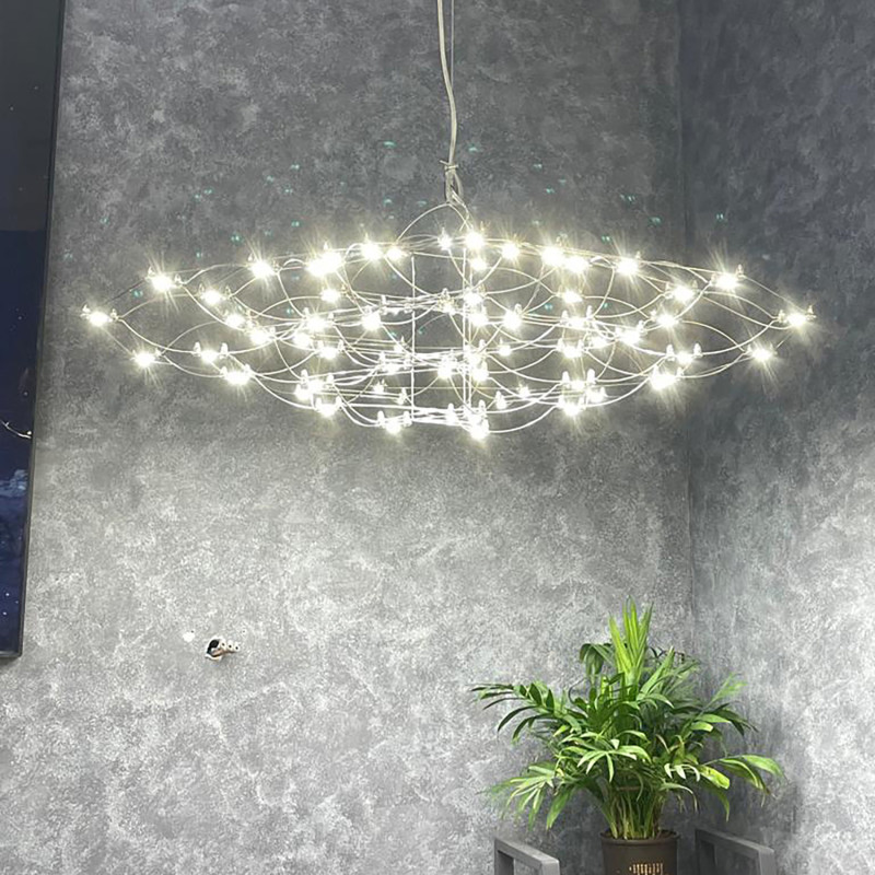 Подвесная люстра 58,5*219 см, 1*LED, 23W, 3000-6000К, Favourite Thinner 4305-6P хром
