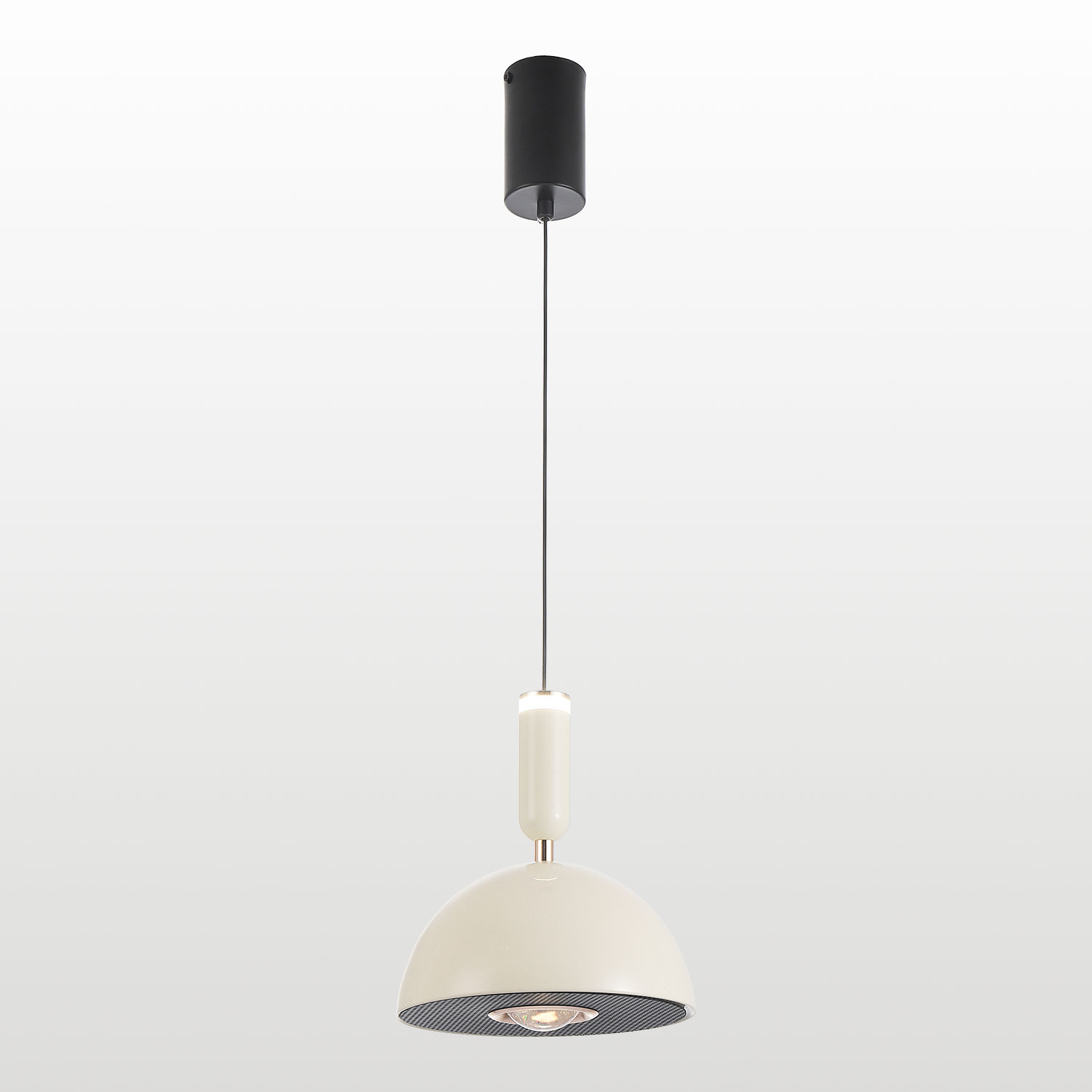 Подвесной светильник 19*45 см, 1*LED 4000K Lussole Irvine LSP-7291 белый\черный