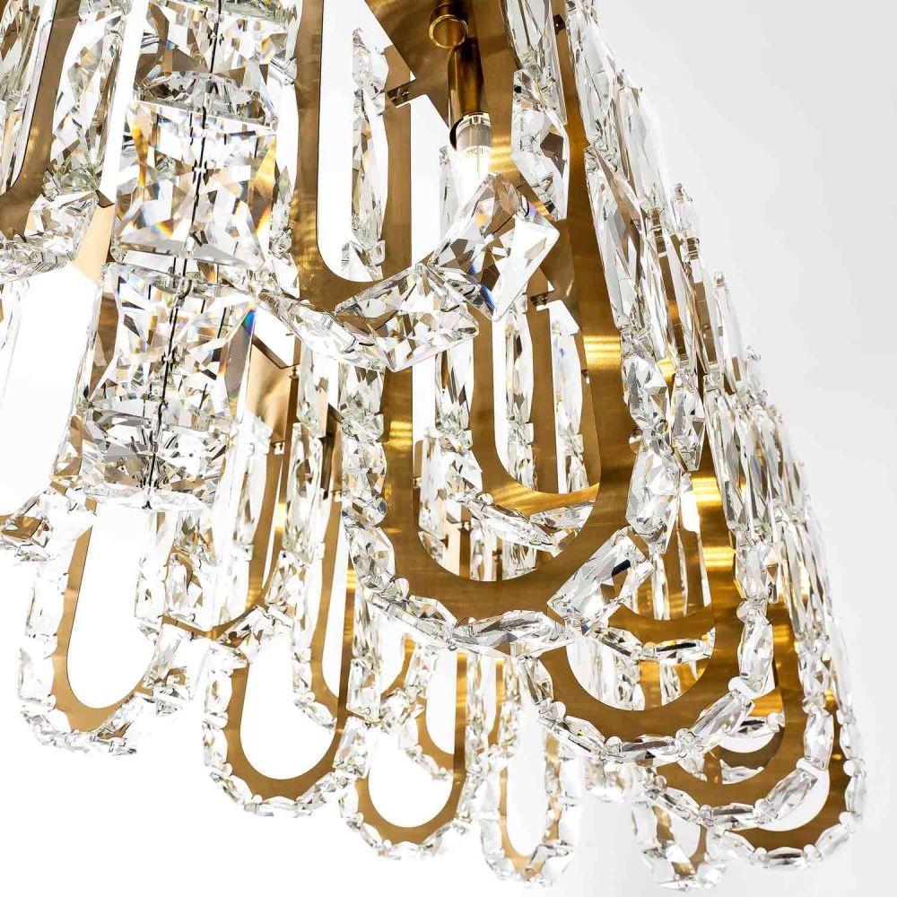 Подвесная люстра 32*80*70/140 см, 12xG9 MODELUX ML.6621.12 BS латунь