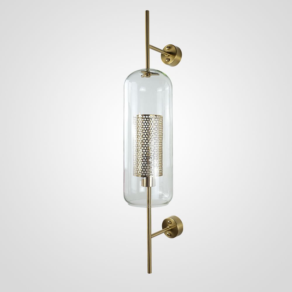Бра CATCH WALL cylinder L78 brass 15*15*78 см, 1*E27*60W, ImperiumLoft CATCHWALL01, Латунь