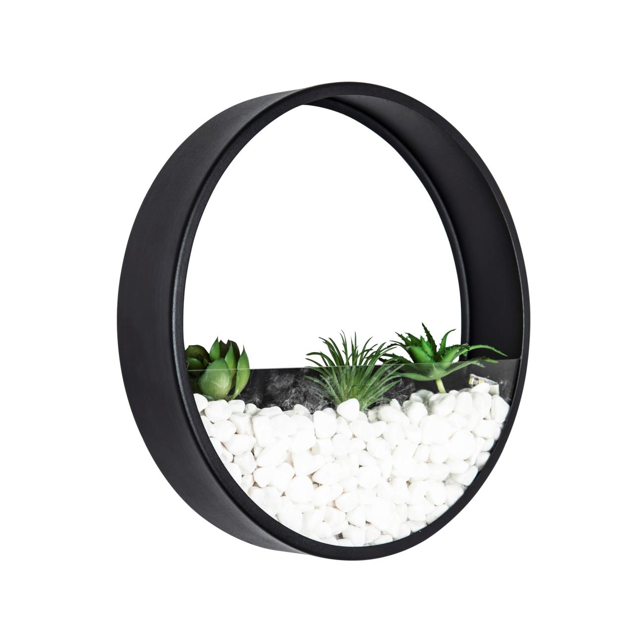 Бра 25*8*25 см, LED 17W, 3000 / 6000K, Черный LED4U L7395-250 BK