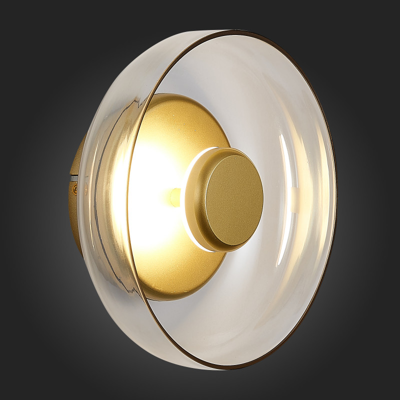 Светильник настенный 23 см, 7W 4000K ST LUCE LAZIO SL6002.201.01 Золотистый