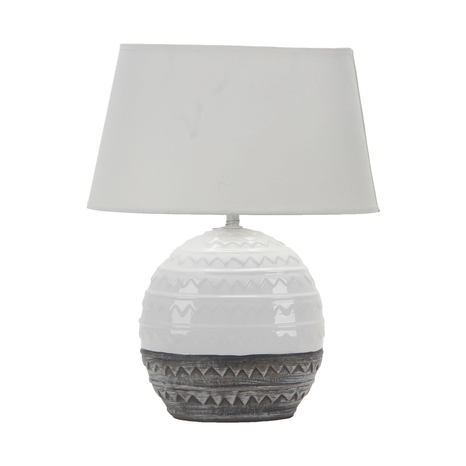 Настольная лампа Omnilux Tonnara OML-83204-01, диаметр 29 см, серый