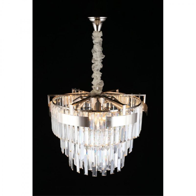 Каскадная люстра 50*60-100 см, 9*E14, 40W, Aployt Mariz APL.813.03.09, никель