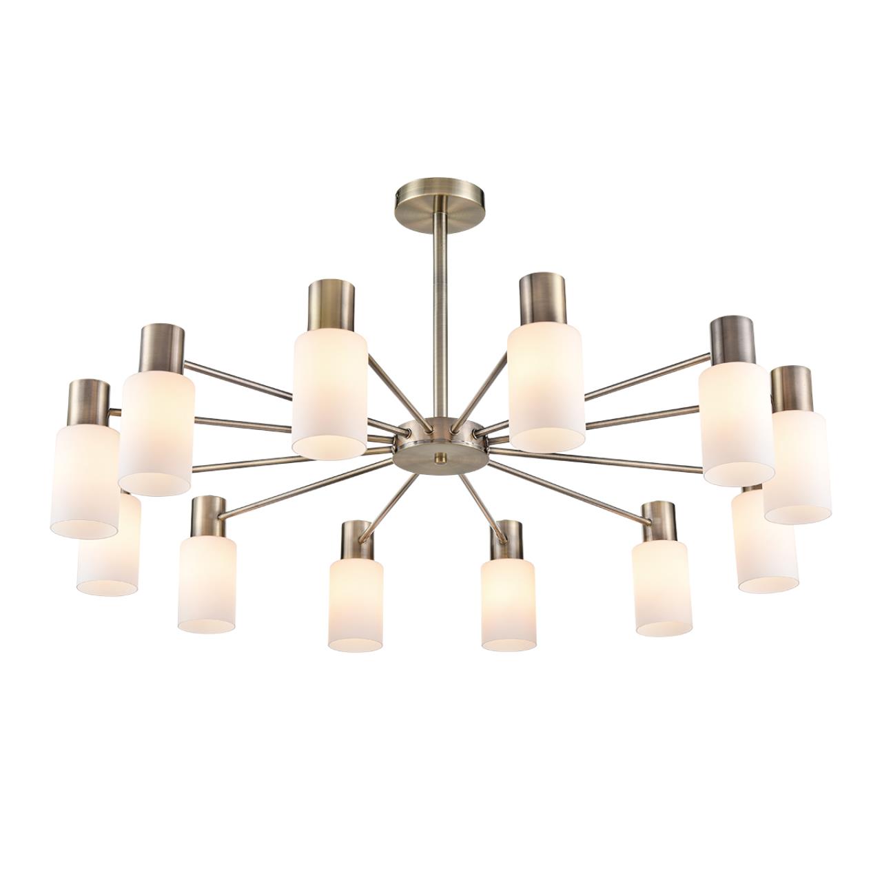 Люстра потолочная 95*49 см, 12*E14 Lumion MAVE 8100/12C бронза, белый