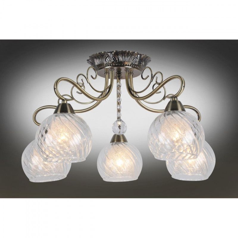Люстра 60*31 см, 5*E14, 40W, Omnilux Omnilux 535 OML-53507-05, бронзовый