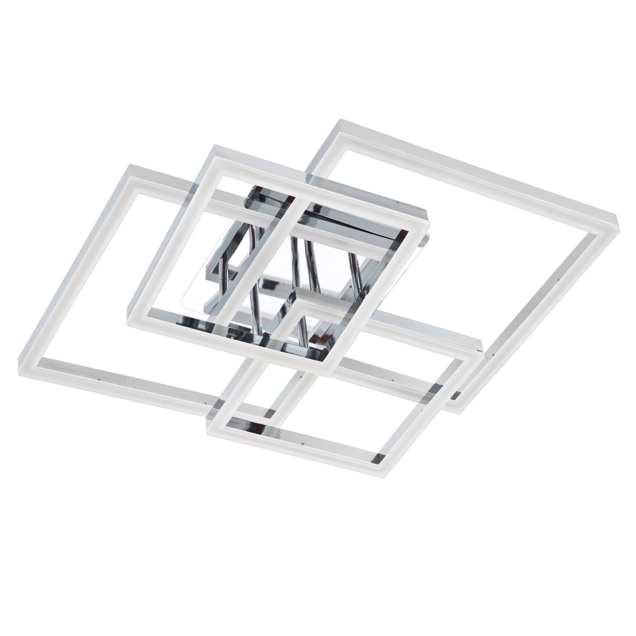 Светильник 74*60*17 см, LED 126W, 3000 / 6000K, Хром LED4U L11015-4 CR