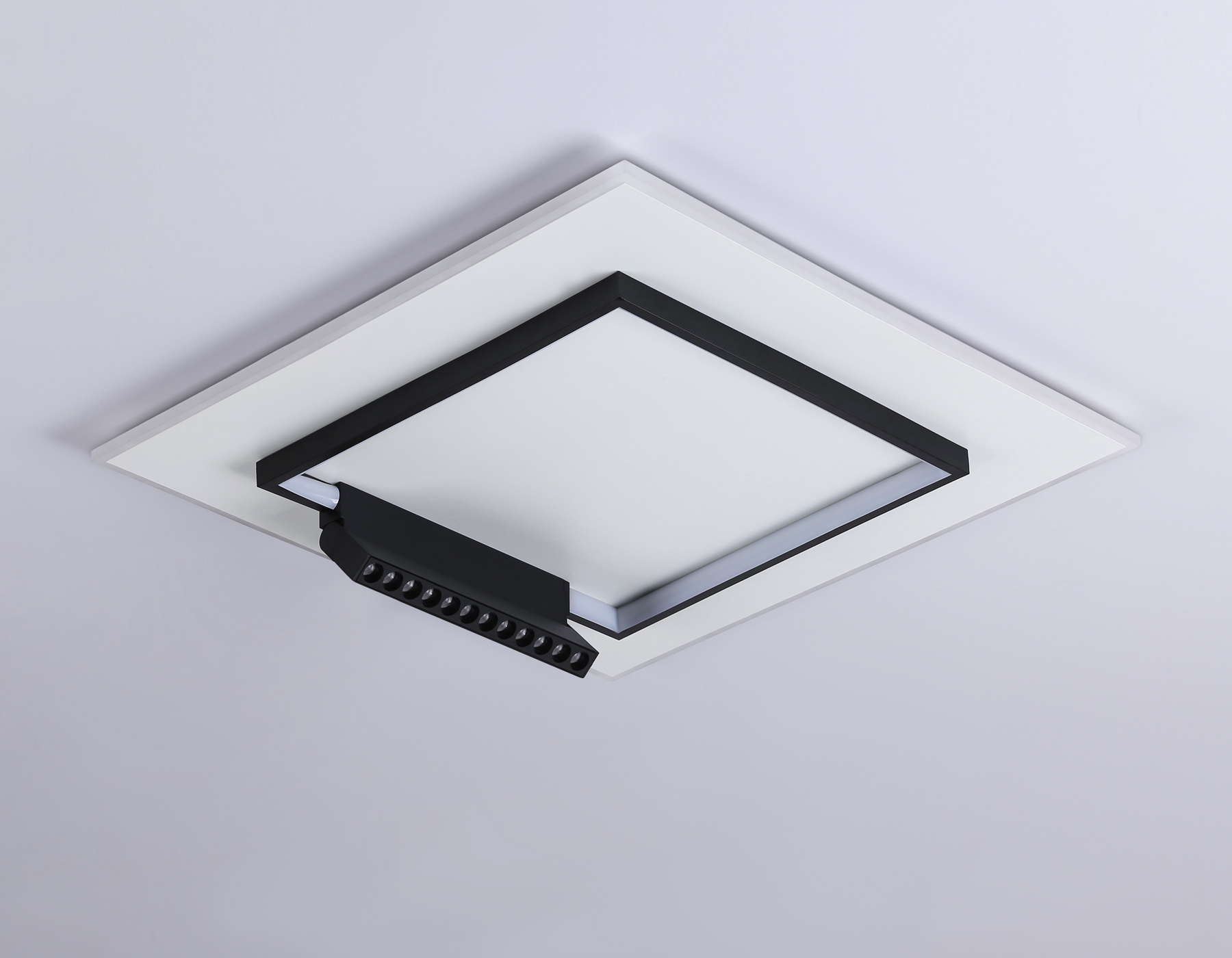 Светильник 50*50*8 см, LED 72W, 3000К, белый, черный Ambrella Comfort LineTech FL51455