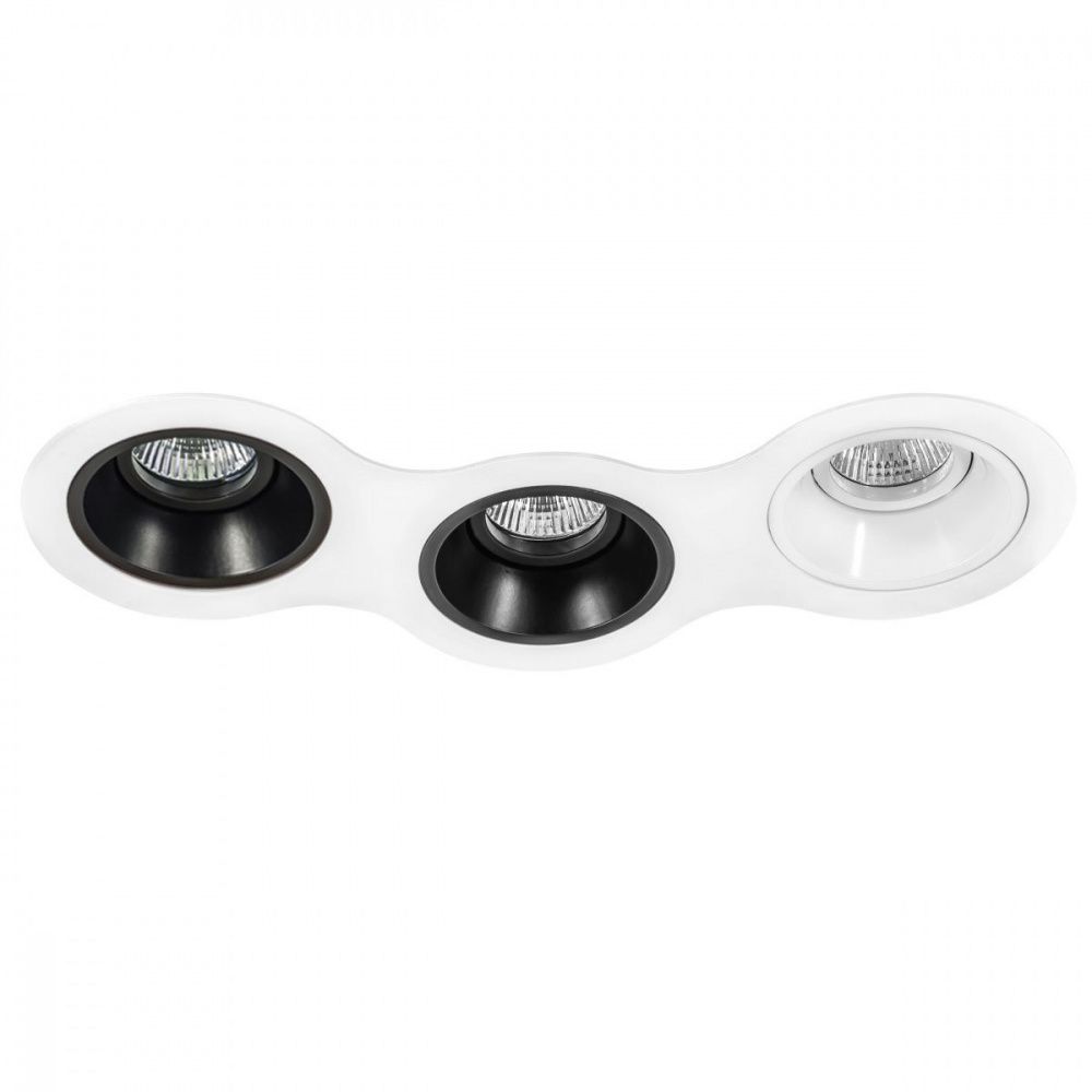 Светильник точечный Lightstar Domino Round D696070706, белый-черный