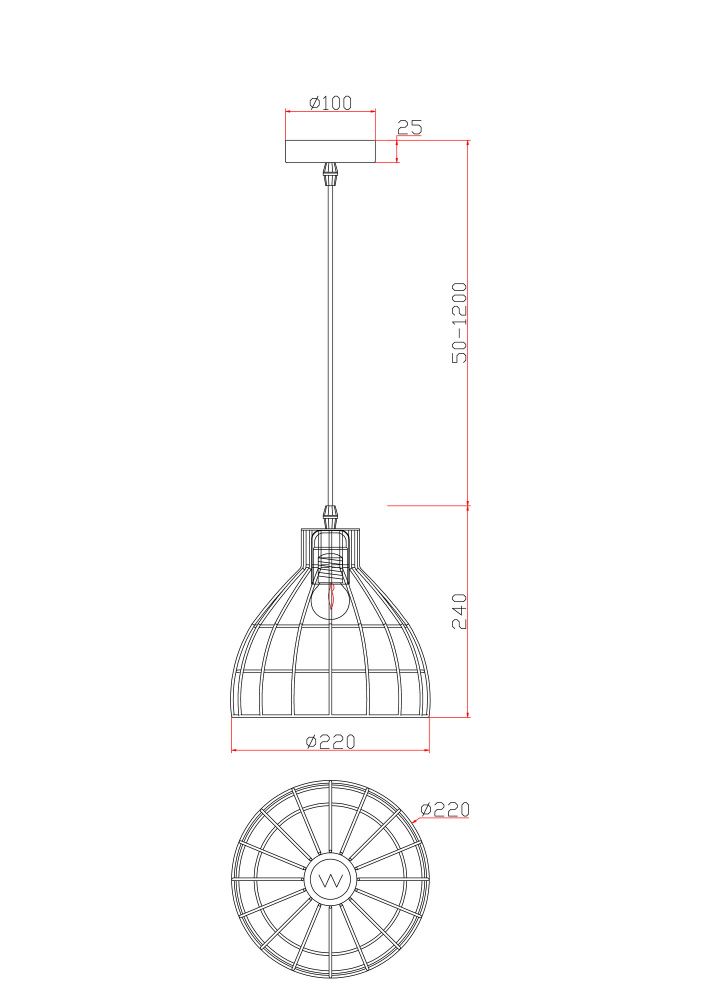 Подвесной светильник *30*-146 см, 1*E14*60W, Freya Форма / Shape FR5335PL-01B, Черный