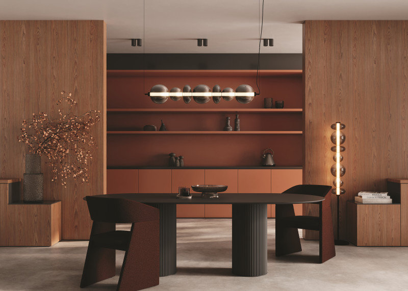 Подвесной светильник 117,5*20*325 см, LED, 40W, 3000К, Maytoni Futuro MOD307PL-L40BS3K латунный