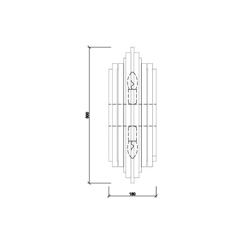 Бра 15*18*50 см, 2*E14 золото Vele Luce Clarinetto VL3314W12