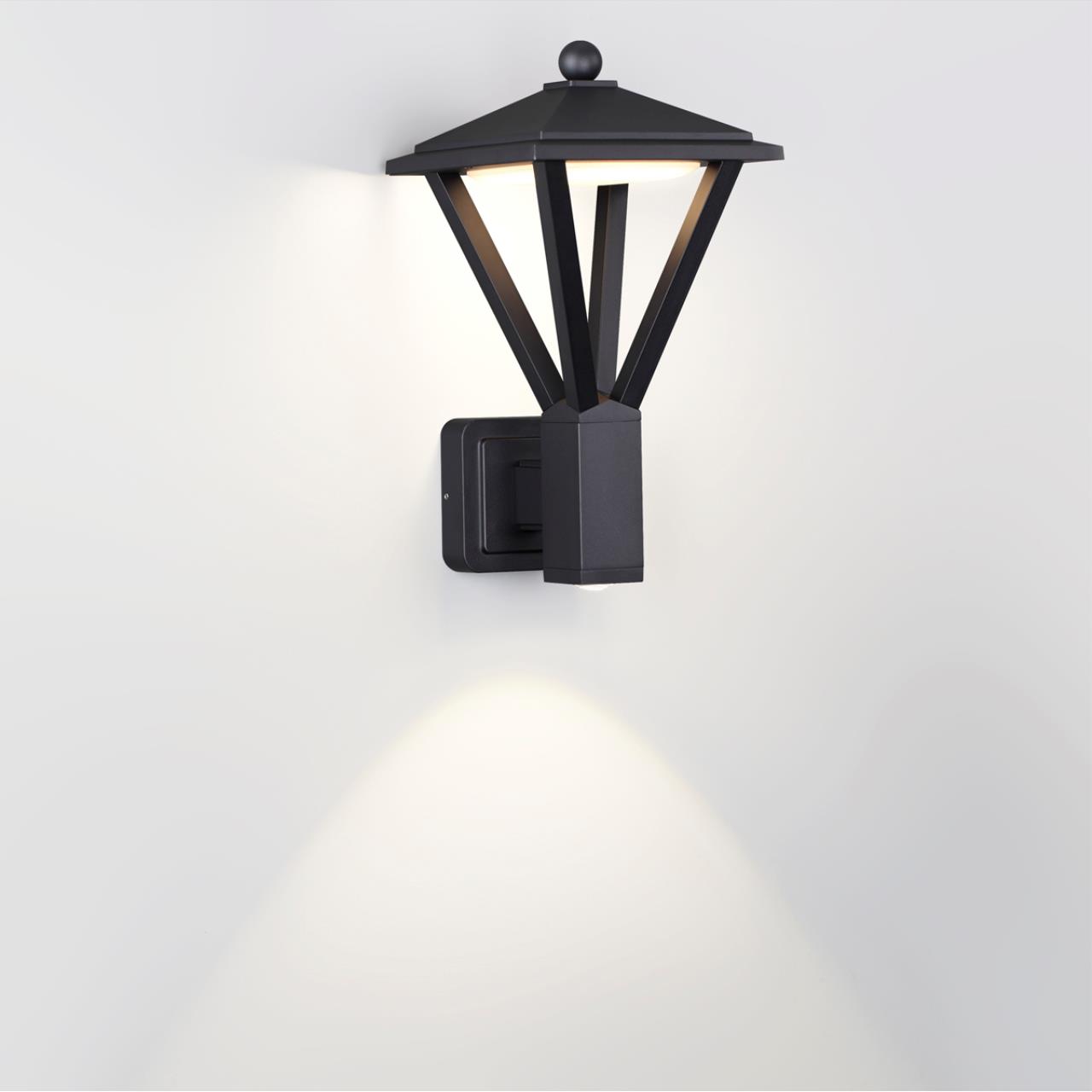 Бра 20*20*37,5 см, 1 LED*15W, 3000 К, Odeon Light Bearitz, черный 6655/15WL
