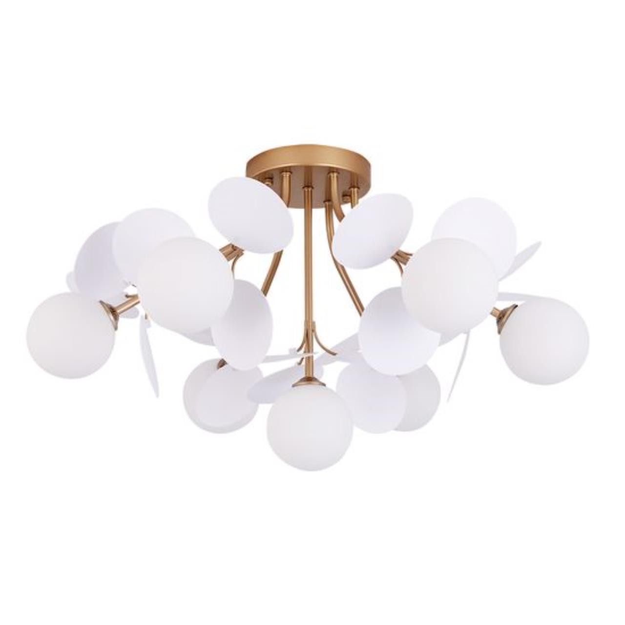 Светильник потолочный 63*37 см, 7*G9 золотистый Arte Lamp Peacock A1369PL-7SG