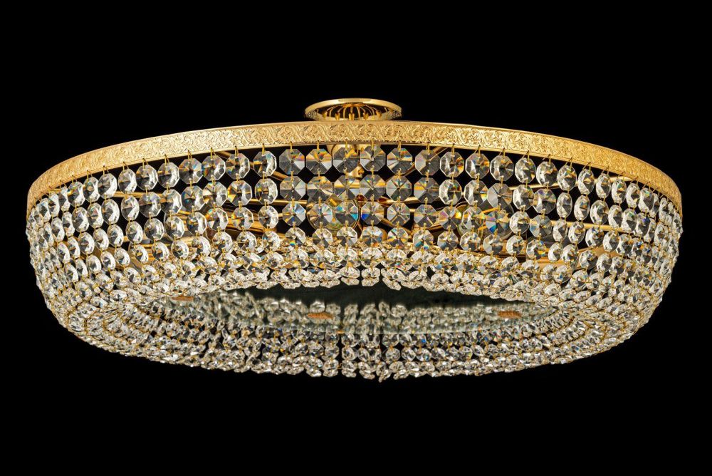 Люстра потолочная *60*13 см, 8*LED*W, K, Arti Lampadari Favola Gold Favola LE 1.4.60.502 G, Золото